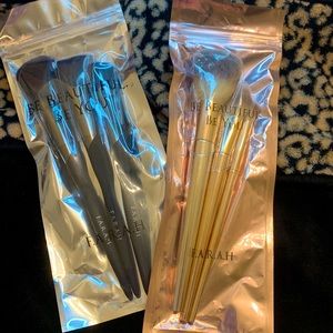 Farah brush sets of 3. Black and rose gold